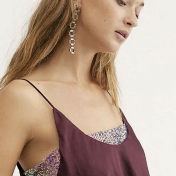 Free People Turn it on Cami Vetiver Bloom M - Picture 2 of 7